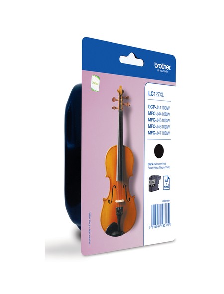 ÷ Tinta original brother lc127xlbkbp negro 27.4ml + alarma