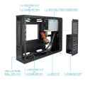 ÷ Caja microatx slim tooq tqc-3005u3 microatx/mini itx 500w sfx 2xusb 4 sata/1 molex negra