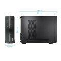 ÷ Caja microatx slim tooq tqc-3005u3 microatx/mini itx 500w sfx 2xusb 4 sata/1 molex negra
