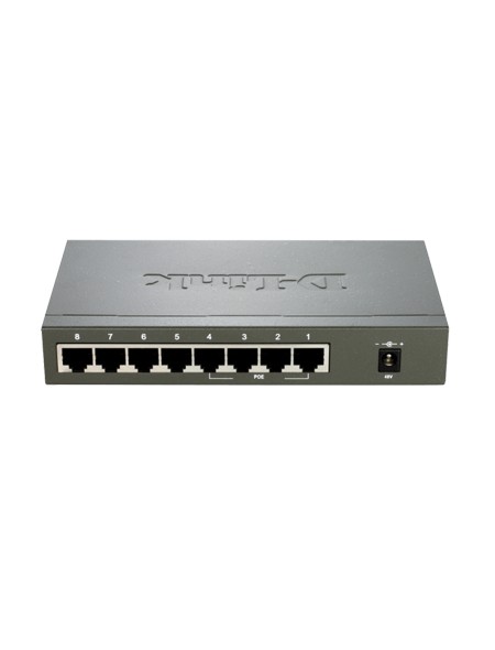 ÷ Switch no gestionable d-link des-1008pa 8p ethernet con 4p poe (52w) sobremesa no rack