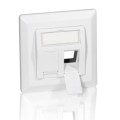 ÷ Marco roseta 50 x 50 para 2 conectores keystone 45? color blanco