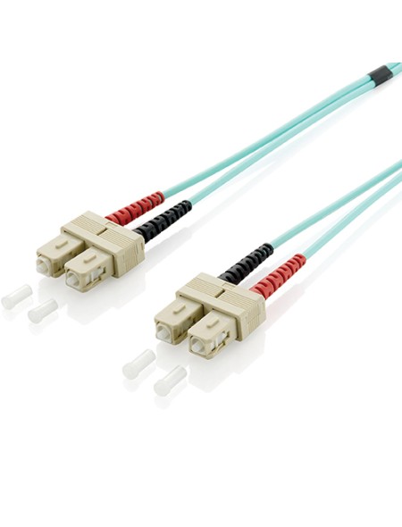 ÷ Cable fibra optica om3 duplex libre halogenos sc/sc 50/125u 1m