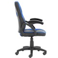 ÷ Silla gamer junior conceptronic eyota06b color negro detalles en azul recubrimiento pu de alta calid