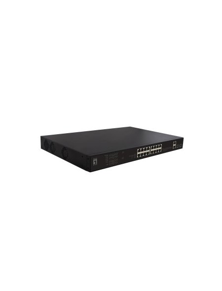 ÷ Switch level one no gestion 16p 10/100 poe 270w + 2 gigabit + 2 sfp