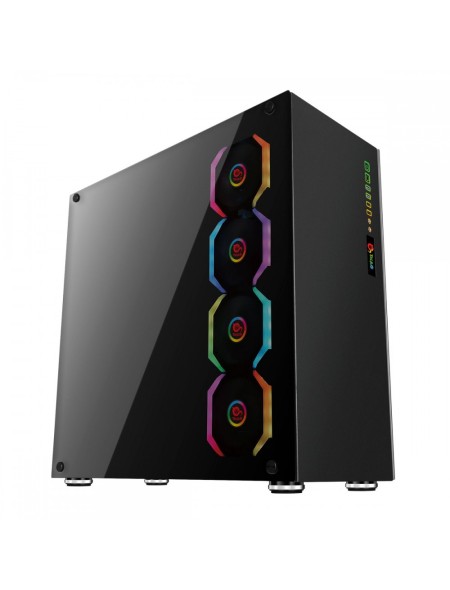 ÷ Caja atx semitorre gaming talius avalon cristal templado 4fan usb 3.0