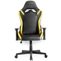 ÷ Silla gamer mars gaming mgcproby negra con detalle amarillos brazos regulables en altura reclinable 