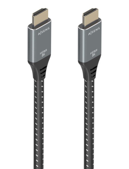 ÷ Aisens - cable hdmi v2.1 ultra alta velocidad / hec 8k@60hz 48gbps, a/m-a/m, gris/negro, 7.0m