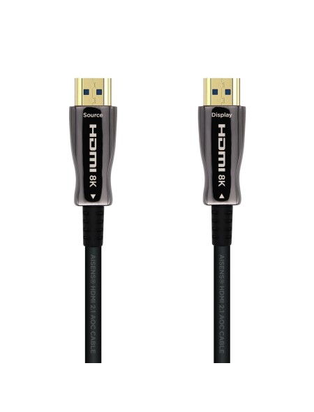 ÷ Aisens - cable hdmi v2.1 aoc ultra alta velocidad / hec 8k@60hz 4k@120hz 4:4:4 48gbps, a/m-a/m, negr