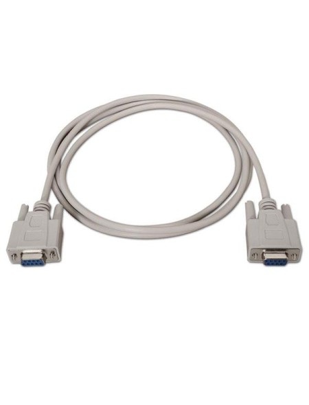 Cable Serie RS232 DB9 hembra a DB9 Hembra / Aisens / Beige / A112-0066