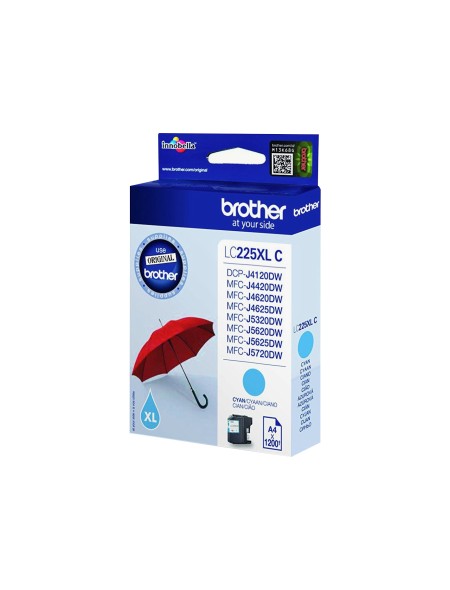 ÷ Tinta original brother lc225xlcbp cian 11.8ml + alarma