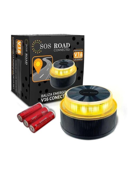 Baliza Geolocalizable SOS Road / Homologada V16 / DGT 3.0 / Luz Flash / Visibilidad + 1 km / IP54 /