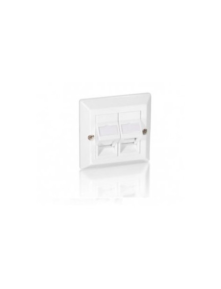 ÷ Placa frontal universal equip roseta keyston 2 puertos 45? 760301