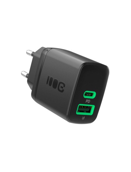 Cargador de red Usb + Type-C / 30W / Negro / CHARB-GC-30AC-B / Greencell