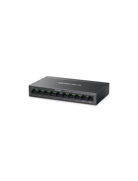 ÷ Switch poe+ no gestionable mercusys ms110cmp 10p 10xrj45 100mbps 8xpoe+ 2xgbps 65w 250m