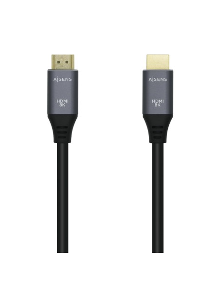 ÷ Aisens - cable hdmi v2.1 ultra alta velocidad / hec 8k@60hz 48gbps, a/m-a/m, gris/negro, 1.5m