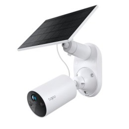 ÷ Camara ip exterior wifi con bateria tapo tc82 2k 3mp alimentada por panel solar tapo a201 instalacio