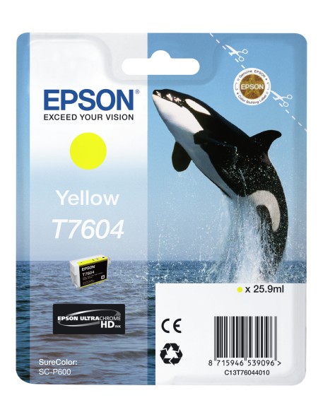 ÷ Tinta original epson t7604 amarillo c13t76044010 25.9ml