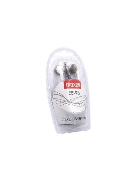 ÷ Auricular intrauditivo maxell eb-98 blanco jack 3.5mm 0.94m