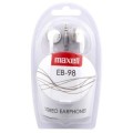 ÷ Auricular intrauditivo maxell eb-98 blanco jack 3.5mm 0.94m