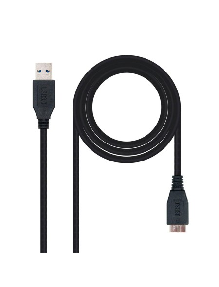 Cable USB 3.0 a Micro USB 3.0 Tipo B  M/M / 1m / Nanocable 10.01.1101-bk