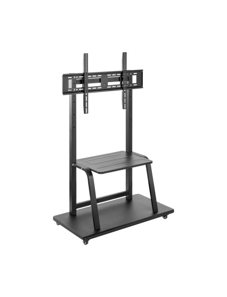 ÷ Aisens - soporte de suelo eco con rueda, bandeja para dvd para monitor/tv 150kg de 37-100, negro
