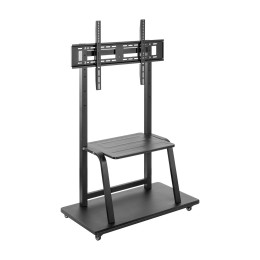 ÷ Aisens - soporte de suelo eco con rueda, bandeja para dvd para monitor/tv 150kg de 37-100, negro