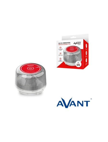 Baliza Geolocalizable AVANT / Homologada V16 / DGT 3.0 / Luz Flash / Visibilidad + 1 km / IP54 / AV1201