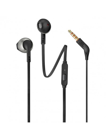 ÷ Auricular intrauditivo jbl tune t205 black microfono integrado jack 3.5mm metalico pure bass