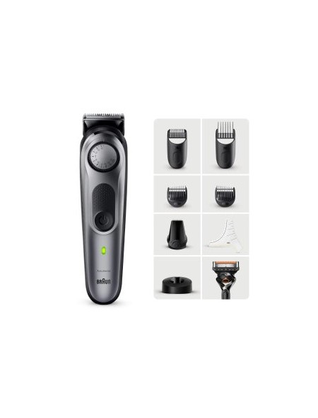 ÷ Recortadora de barba braun bt7420 40 ajustes corte 0,5 - 10mm recargable base de carga negro