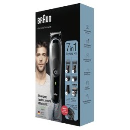 ÷ Cortapelo braun mgk5345 4 cabezales regulable recargable para cabello y barba + gillette 