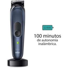 ÷ Cortapelo braun mgk7410 8 cabezales regulable base recargable para cabello y barba + gillette 