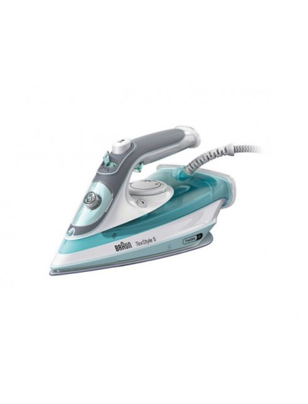 ÷ Plancha de vapor braun si5017gr suela superceramic 190 g/min vapor 2700w 300ml color turquesa