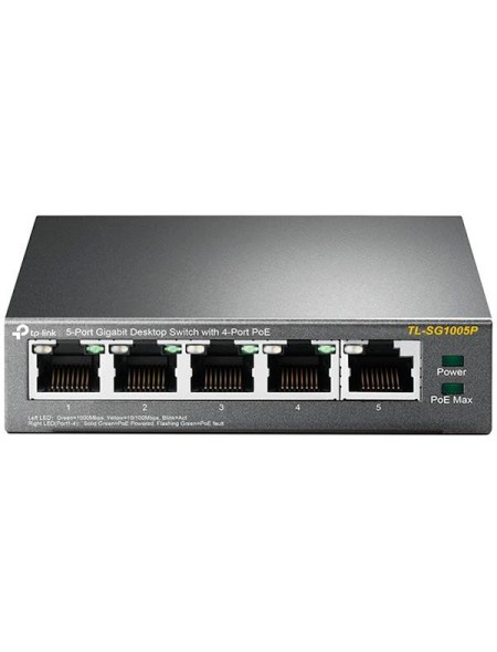 ÷ Switch no gestionable tp-link sg1005p 5p giga 4p poe (56w) sobremesa no rack carcasa metalica