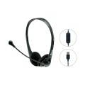 ÷ Headset usb equip life microfono flexible control de volumen mute color negro