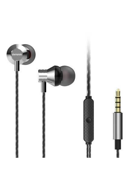 ÷ Auricular intrauditivo aiwa estm-50slsilver 3.5mm driver neodimio 10mm dinamico micro controlador re