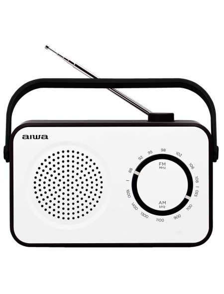÷ Radio vintage con altavoz aiwa r-190bw am/fm altavoz 4