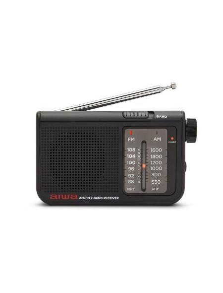 ÷ Radio analogica con altavoz aiwa rs-55 black sintonizador analogico altavoz integrado y jack 3.5mm