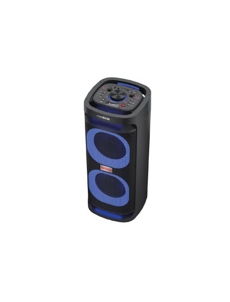 ÷ Altavoz bluetooth trolley aiwa kbtus-d800 bt 5.0 80w rms bateria 3h usb tf aux mic rgb negro