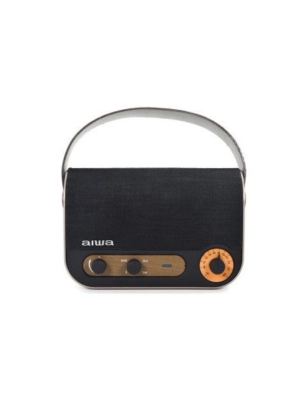 ÷ Altavoz bluetooth portable aiwa rbtu-600 bt 5.0 aux usb 10w rms microfono bateria 6 horas  estilo vi