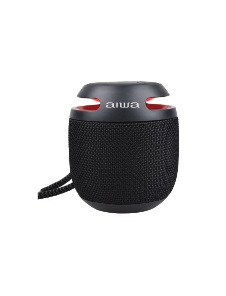 ÷ Altavoz bluetooth portable aiwa aiwa bst-100bk 5w rms rgb microfono ip66 bateria 8h negro