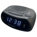 ÷ Radio despertador aiwa cr-09j am/fm doble alarma bateria de respaldo negro