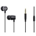 ÷ Auricular intrauditivo aiwa estm-20 altavoz neodimio 10mm cable sin enredos microfono aluminio negro