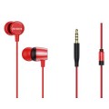 ÷ Auricular intrauditivo aiwa estm-20 altavoz neodimio 10mm cable sin enredos microfono aluminio rojo