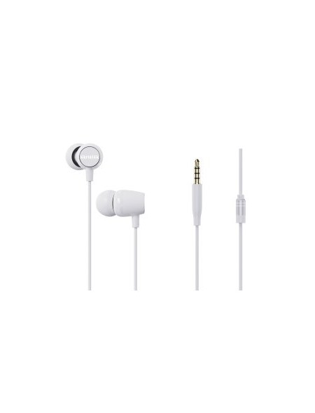 ÷ Auricular intrauditivo aiwa estm-20wh altavoz neodimio 10mm cable sin enredos microfono aluminio 