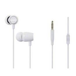 ÷ Auricular intrauditivo aiwa estm-20wh altavoz neodimio 10mm cable sin enredos microfono aluminio 