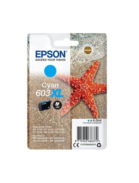 Tinta Original Epson 603 XL Cian  Xp-2100 / Xp-3100 / Wf-2830dwf