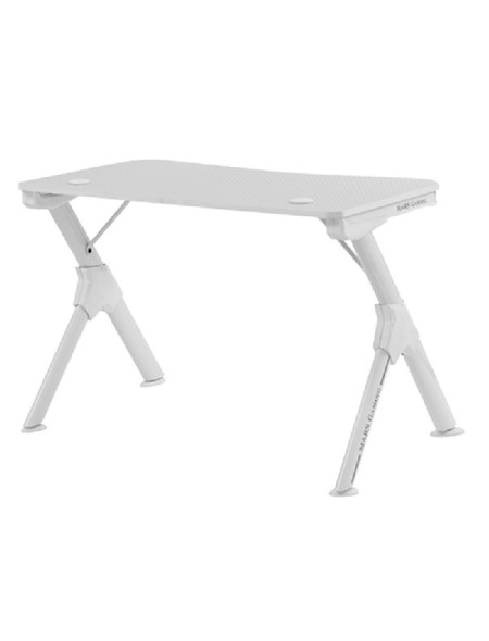÷ Mesa mars gaming mgd white chasis de acero tablero 110x60cm altura 74cm con dise?o de fibra de carbo
