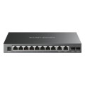 ÷ Switch no gestionable mercusys ms112gmp 12p 2x1gb 8x1gb poe+ 110w 2xsfp metalico negro
