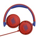 ÷ Headset jbl jr310-bl/rd bt 5.2 ligeros pleagbles  jack 3.5mm color azul y rojo