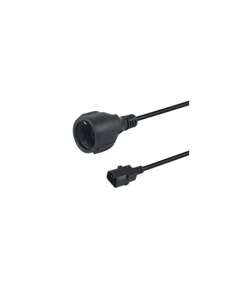 ÷ Cable alimentacion shuko hembra a  iec macho c14 0.25m 112106